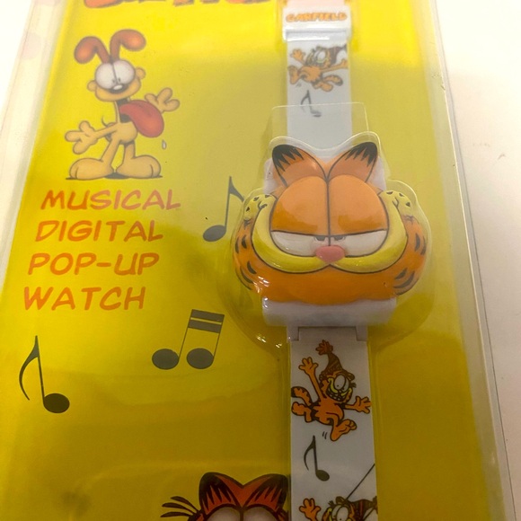 Vintage Garfield Musical Digital Pop-up Watch . New In Package - Picture 2 of 3